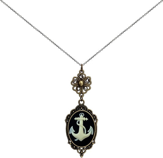 Yspace Lucky Clover Cameo Necklace Best Friend Heart Charms Jewelry 2 Chain Deluxe Gift