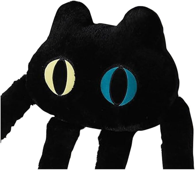 Long Legs Octopus Cat Plush Pillow,39"/100cm Cute Black Cat Stuffed Animals Kawaii Soft Black Cat Plush Toy, Gift for Men Women Kids