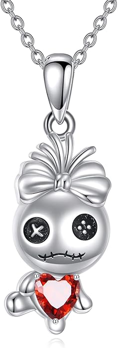 YFN Gothic Necklace Sterling Silver Wiccan Witch Pendant Goth Jewelry Witchy Gifts for Women Men