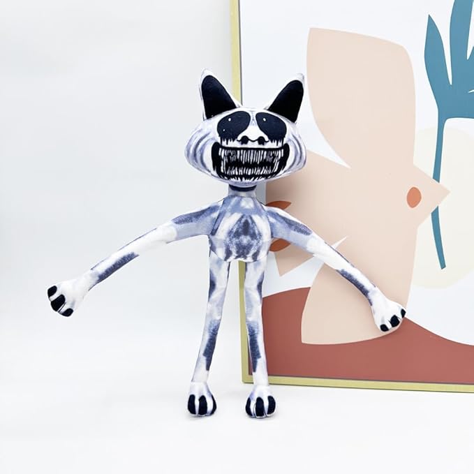 Zoon Nomaly Smile cat Plush Toy,Horror Game Plush Toy Makes a Great Gift for Fans and Friends Pillow Cosplay Cute Fans Collection Gift(Smile Cat Standing Posture)