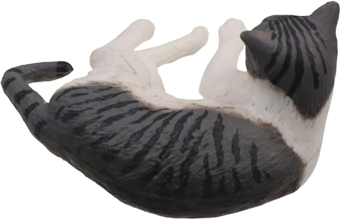 2 Pcs Cat Figurines, Plastic Cat Figures Realistic Kitten Model Cats Ornament Mini Cute Simulation Cat Home Decor