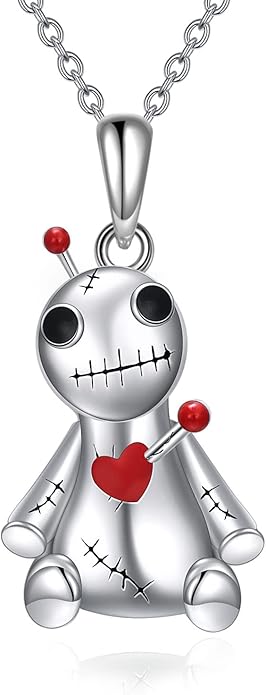 YFN Gothic Necklace Sterling Silver Wiccan Witch Pendant Goth Jewelry Witchy Gifts for Women Men