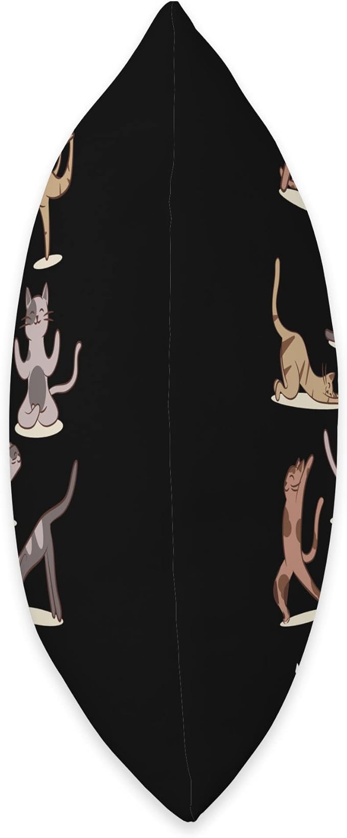 Yoga Meditation Cartoon Cat Figures Exercise Namaste Women Throw Pillow