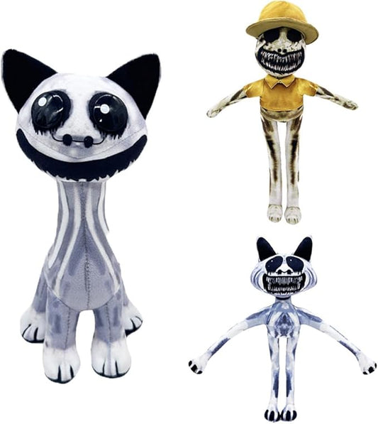 Zoonomaly Smile cat Plush Toy,Horror Game Plush Toy Makes a Great Gift for Fans and Friends Pillow Cosplay Cute Fans Collection Gift(3 in 1)