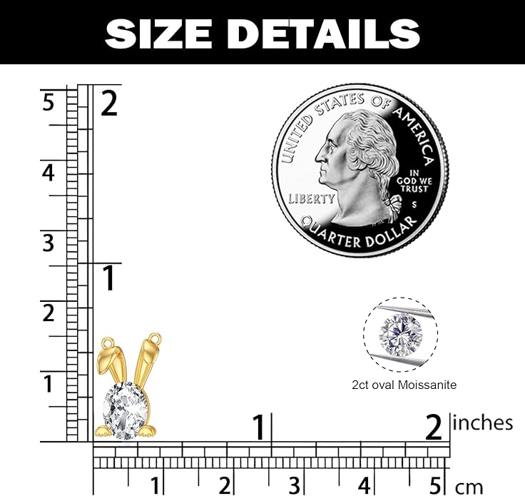 WSX 14K Real Gold Animal Necklace for Women, Bear/Cat/Rabbit/Elephant/Horse Pendant Charm Jewelry Gifts Mother Day Valentine Christmas