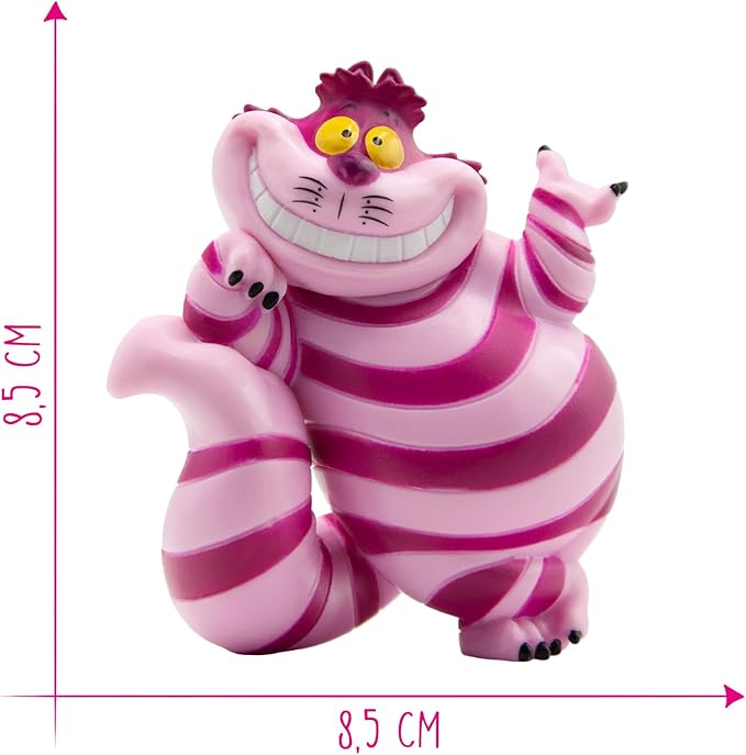 11401 Toy Figure, Walt Disney Alice in Wonderland, Cheshire Cat, Approx. 7.3 cm, Ideal as a Cake Topper, Detailed, PVC-Free, Great Gift for Children’s Imaginative Play