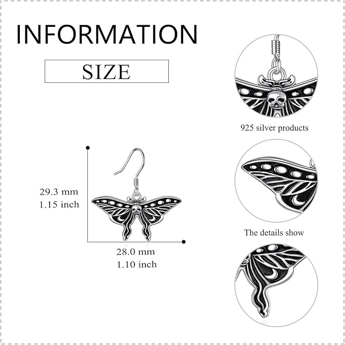 YFN Sterling Silver Animal Dangle Drop Earrings for Women Sloth/Cat/Bat Earrings Jewelry Gifts Halloween Earrings Jewelry