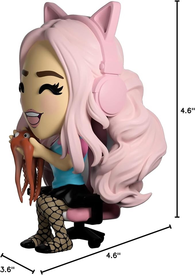 Youtooz Belle Delphine Vinyl Figure, 4.8" from Youtooz Belle Delphine Pink Wig Figure, High Detailed Belle Delphine Collectible Figure from the Youtooz Creator Collection