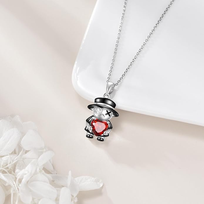 YFN Gothic Necklace Sterling Silver Wiccan Witch Pendant Goth Jewelry Witchy Gifts for Women Men