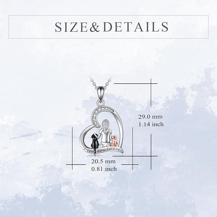 YFN Dog Pendant Necklace for Women Girls 925 Sterling Silver Pet Animal Memorial Jewelry Gifts for Dog Lovers