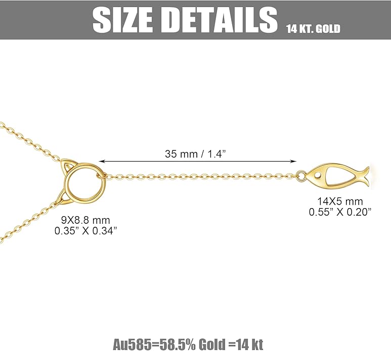 WSX 14K Real Gold Animal Necklace for Women, Bear/Cat/Rabbit/Elephant/Horse Pendant Charm Jewelry Gifts Mother Day Valentine Christmas