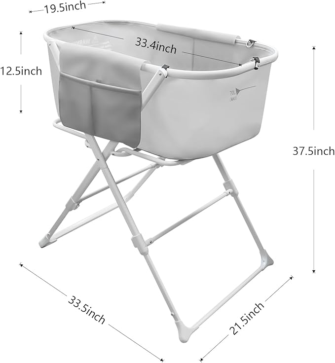 Portable Dog Bathtub, Elevatable Dog Washing Station for Bathing Shower and Grooming, Collapsible Dog Bath Tub for Small/Medium/Large Dogs, Cats & Other Pet (Puppy Bathtub)
