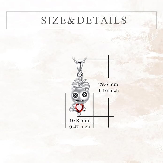 YFN Gothic Necklace Sterling Silver Wiccan Witch Pendant Goth Jewelry Witchy Gifts for Women Men