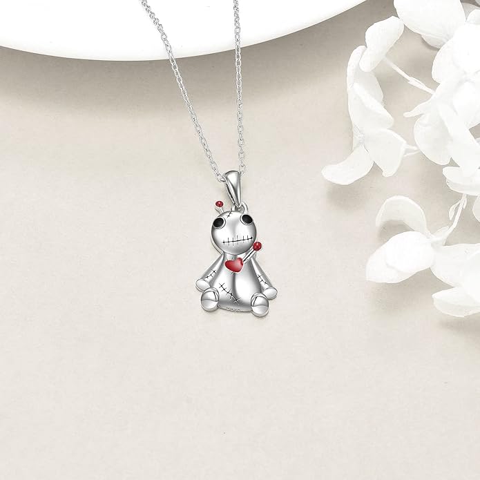 YFN Gothic Necklace Sterling Silver Wiccan Witch Pendant Goth Jewelry Witchy Gifts for Women Men