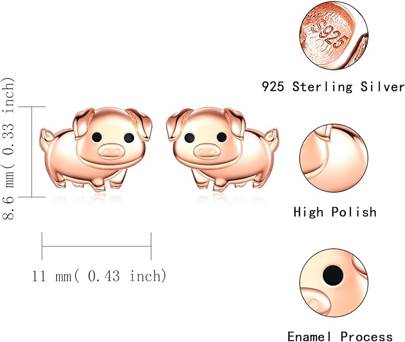 Sterling Silver Animal Stud Earrings: S925 Hypoallergenic Cute Koala Bear Cat Llama Bunny Cow Earrings for Women Koala Animal Stud Earrings Jewelry Gifts