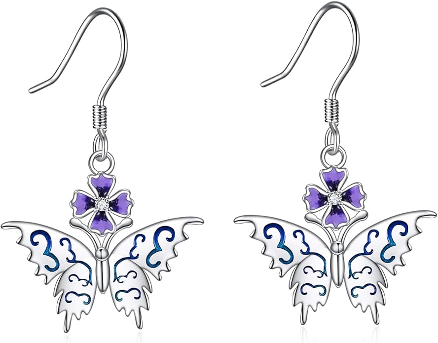 YFN Sterling Silver Animal Dangle Drop Earrings for Women Sloth/Cat/Bat Earrings Jewelry Gifts Halloween Earrings Jewelry