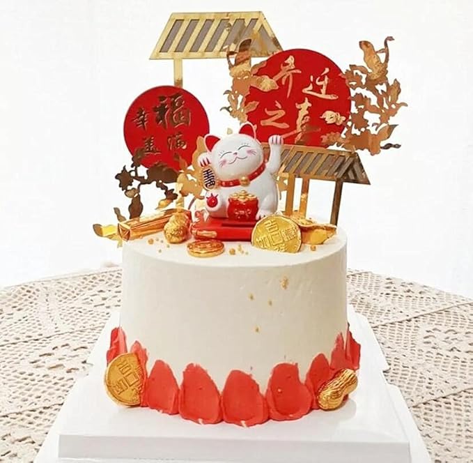 EatingBiting Figurine Maneki Neko Beckoning Lucky Money Cat Solar Shaking Hand Statue Ornament Decoration Car Ornaments Retro Decor Indoor Desktop Figure Dancing