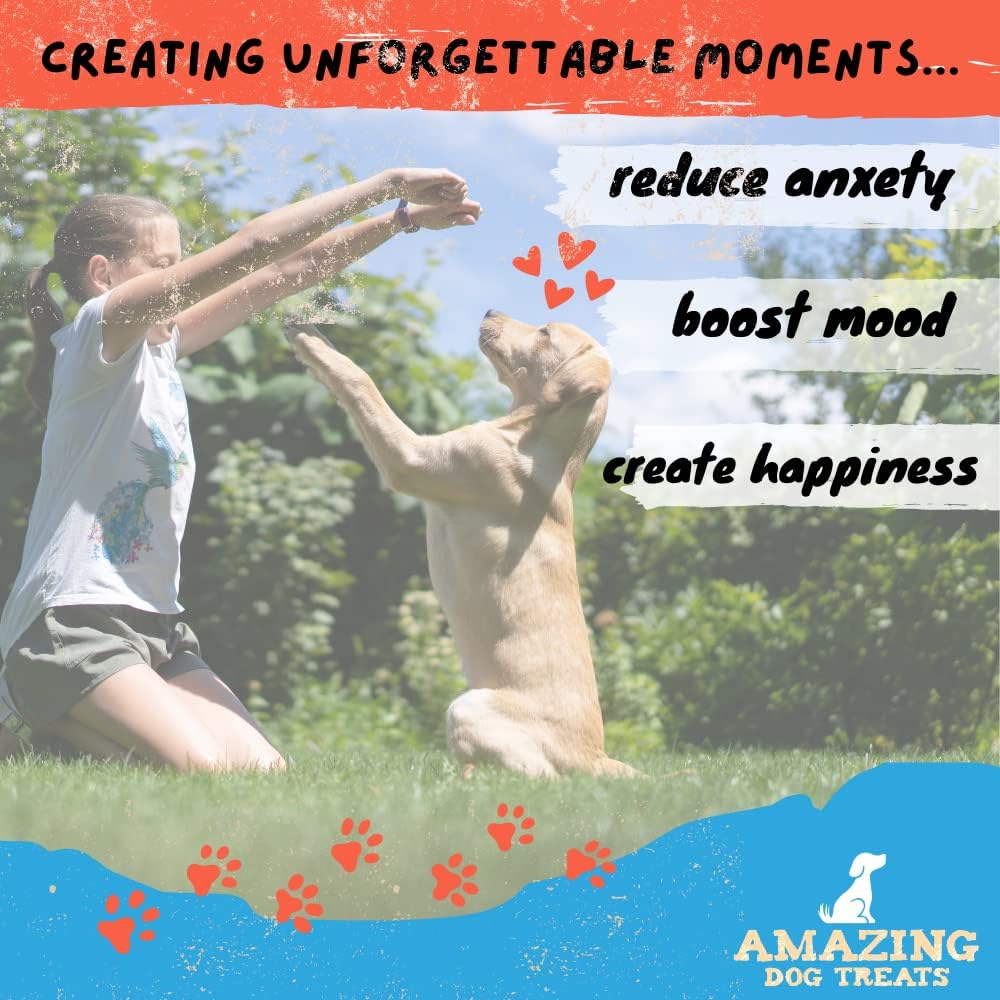 Amazing Dog Treats - Mega Thick Beef Lung Jerky Rewards | 100% Natural, High-Protein, Low-Fat, Grain-Free | (10 Pc/Pk)