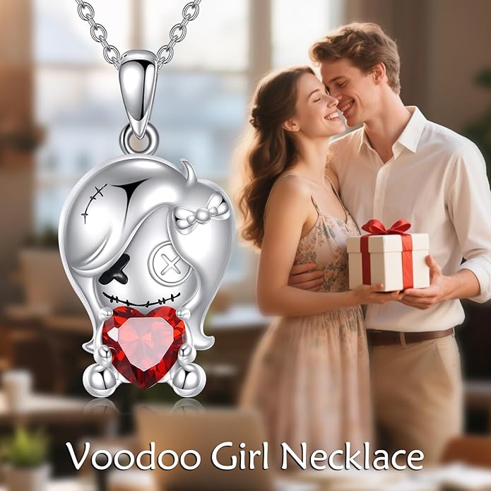 YFN Gothic Necklace Sterling Silver Wiccan Witch Pendant Goth Jewelry Witchy Gifts for Women Men