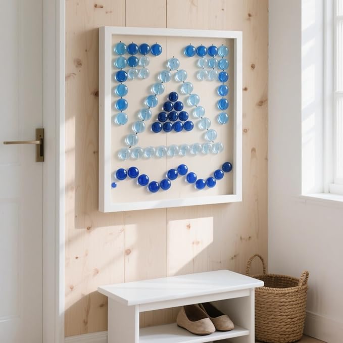 0.96LB Mix Colors Glass Beads Vase Filler Aquarium Gravel Decor Flat Glass Marbles Gems Pebbles Fish Tank Rocks Home Decorative Art Craft - 3 Colors Mixed