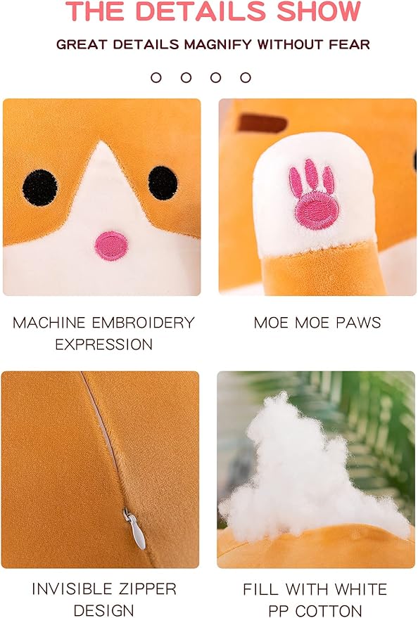 Long Cat Plush Soft Long Cat Stuffed Animals, Long Cat Pillow Kitten Stuffed Animal Cotton Gift for Kids Girlfriend(130cm, Yellow)