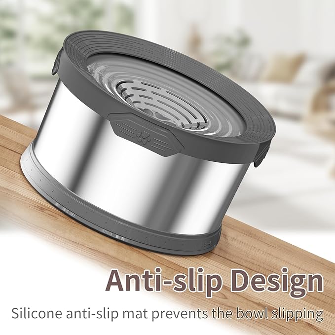 12L Dog Water Bowl No Spill 3.1 Gallon Super Large Capacity Stainless Steel No Splash Dog Bowls Slow Drinking Feeder with Non-Slip Base Pet Water Dispenser for Dogs