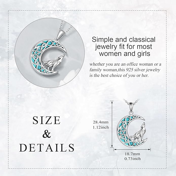 YAFEINI Animal Necklace Sterling Silver Moonstone/Turquoise/Abalone Shellfish Pendant Animal Necklace Cute Animal Jewelry Birthday Gifts Woman