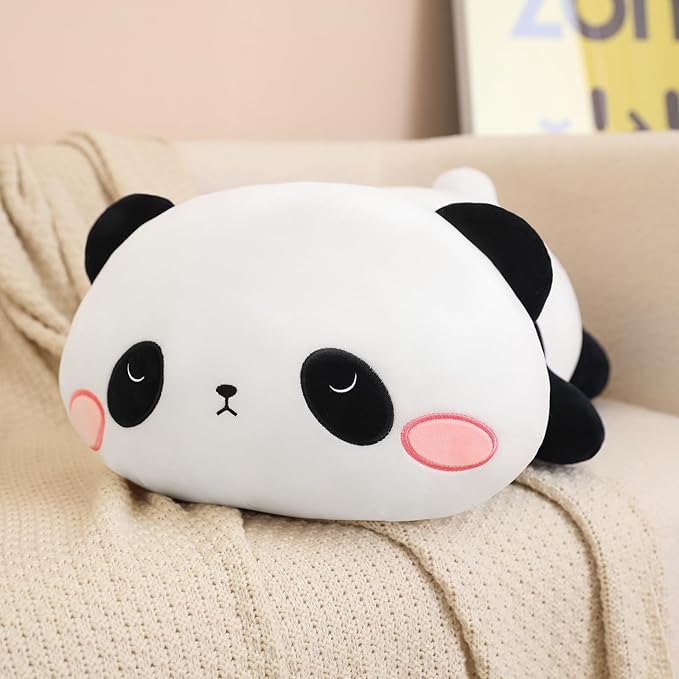 SQEQE Weighted Panda Plush, Weighted Panda Stuffed Animal, Cute Plushies Soft Bear Pillow Toy Gift for Kids Adults 13.8 Inch, 1.6 Lbs