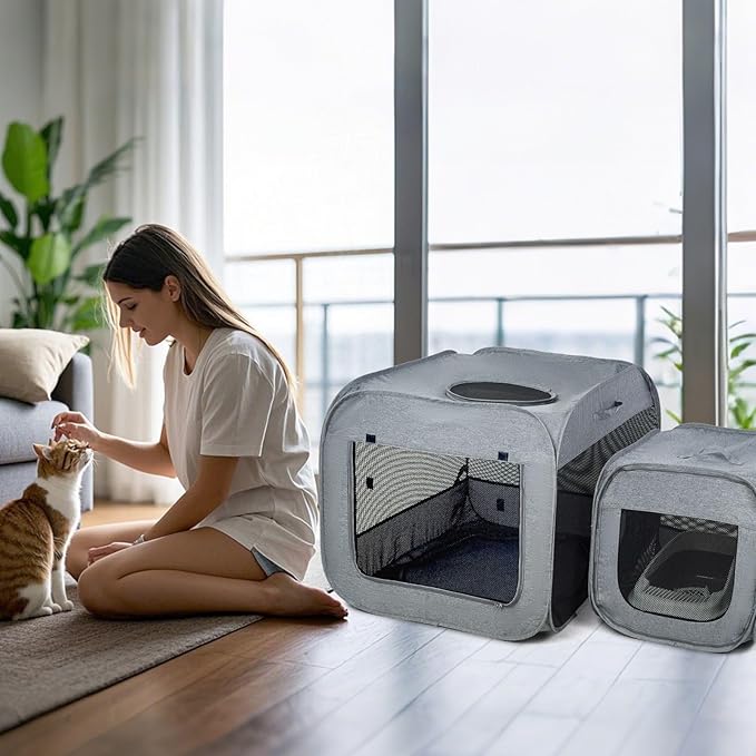 Portable Large Cat Playpen for Outdoor & Indoor Cats Cage, Large Foldable Cat Tent, Fit Puppy, Dogs, Pets