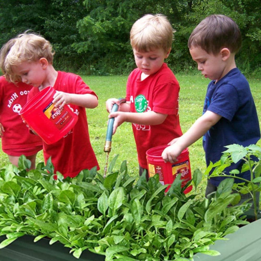 8x4x1ft Metal Raised Garden Bed Kit,Galvanized Garden Bed Box for Vegetables, Flowers, Herbs, and Succulents,240 Gallon Capacity - Green