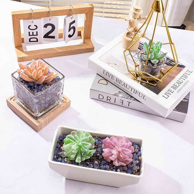 0.88 Lb Crystal Chips Stones Tumbled Crushed Stone Blue Agate, Irregular Shaped Gemstone Pebbles Gravel Rocks for Vase Fillers, Aquarium Gravel Rocks and Home Decoration