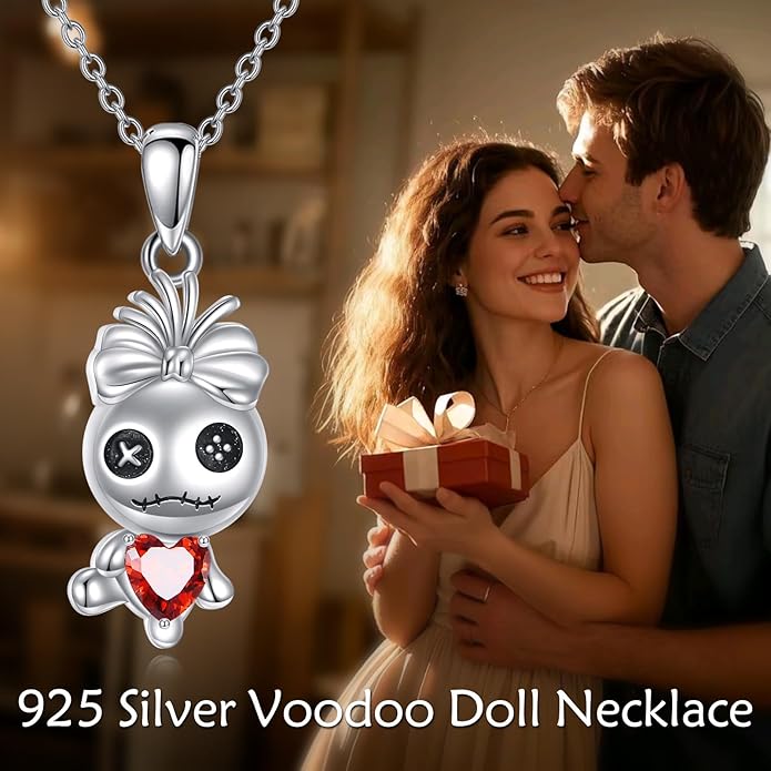 YFN Gothic Necklace Sterling Silver Wiccan Witch Pendant Goth Jewelry Witchy Gifts for Women Men