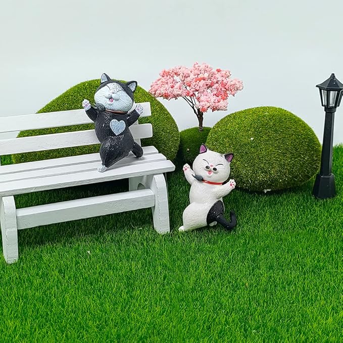 10 Pcs Realistic Cat Figure Mini Cute Cat Characters Miniature Educational Figures Kitten Easter Eggs Cake Topper Christmas Birthday Gift for Cat Lover