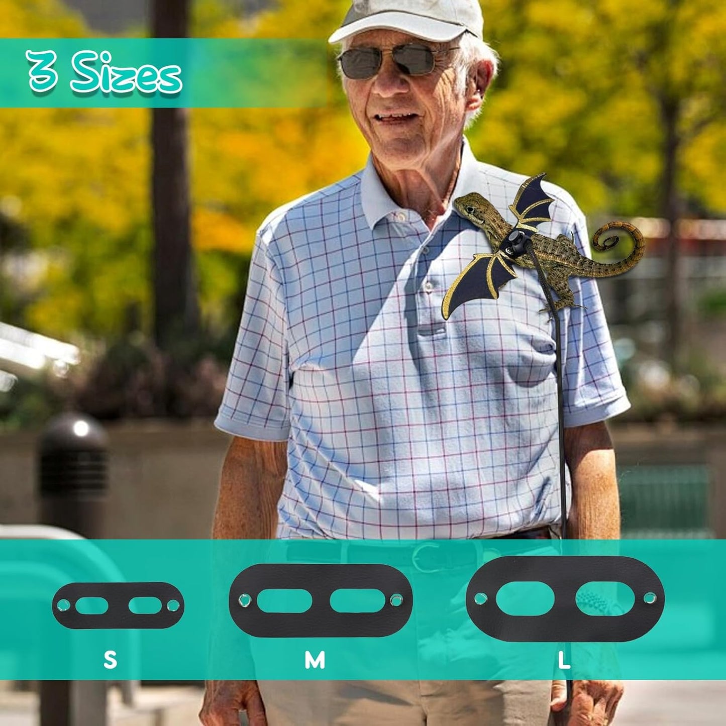 Lizard Bearded Dragon Leash and Harness Set, Bearded Dragon Leash and Carrier, Adjustable Harness with Leather Wings and Sling Bag,Reptile Small Pet Backpack for Outdoor Travel Walking (Gray)