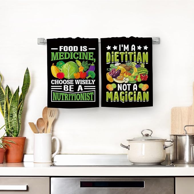 Funny Vegetable Kitchen Towels Set of 2, Soft Absorbent Decorative Dish Towels Hand Towels Cute Tea Towels Housewarming Gifts Farmhouse Bathroom Holiday Home Decor 16"x24"