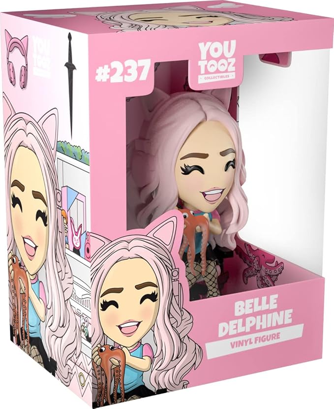 Youtooz Belle Delphine Vinyl Figure, 4.8" from Youtooz Belle Delphine Pink Wig Figure, High Detailed Belle Delphine Collectible Figure from the Youtooz Creator Collection