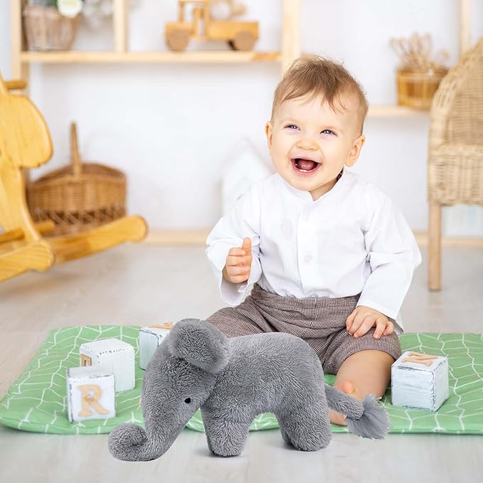 Elephant Plush, Elephant Stuffed Animal, Elephant Plushies for Girls and Boys, Stuffed Elephant Plush, Grey, 6.3 Inches