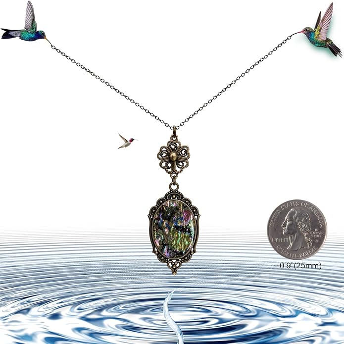 Yspace Lucky Clover Cameo Necklace Best Friend Heart Charms Jewelry 2 Chain Deluxe Gift