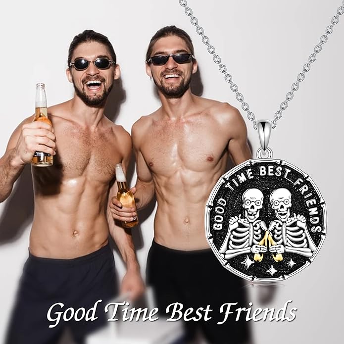 YFN Gothic Necklace Sterling Silver Wiccan Witch Pendant Goth Jewelry Witchy Gifts for Women Men