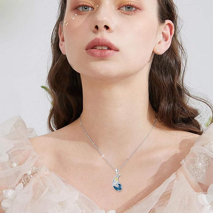 Yin Yang Matching Jewelry Set 925 Sterling Silver Yin Yang Friendship Couples BFF Pendant Necklace Jewelry for Her Him Women Men