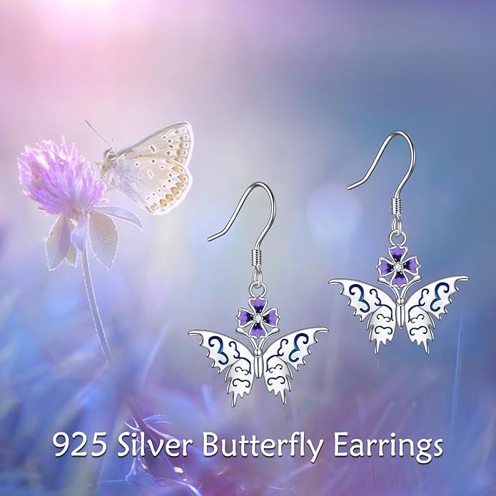 YFN Sterling Silver Animal Dangle Drop Earrings for Women Sloth/Cat/Bat Earrings Jewelry Gifts Halloween Earrings Jewelry