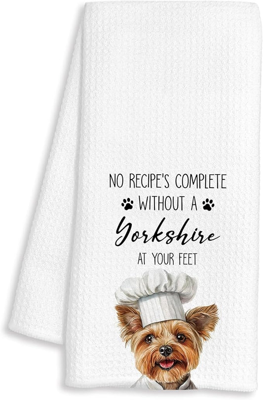 Yorkshire Terrie Gifts Kitchen Towels Decorative, Yorkie Gifts for Women Yorkie Lovers Dish Tea Towels for Kitchen Drying, Yorkshire Terrie Dog Hand Towels, 16x24 Inch
