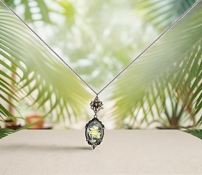 Yspace Lucky Clover Cameo Necklace Best Friend Heart Charms Jewelry 2 Chain Deluxe Gift