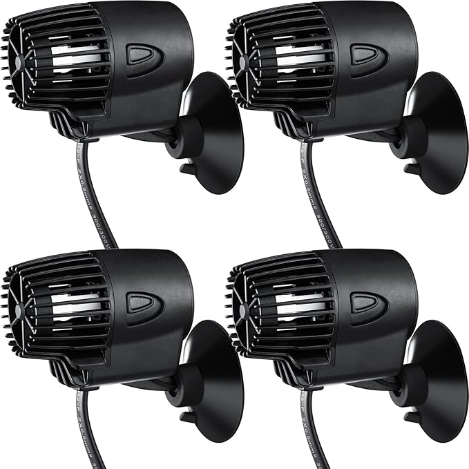 Zhengmy 4 Pcs 800 Gph Aquarium Circulation Pump with Magnetic Suction Base 360 Degree Rotating Wave Maker Submersible Aquarium Powerhead Wave Maker for 20-100 Gal Freshwater Saltwater Fish Tank