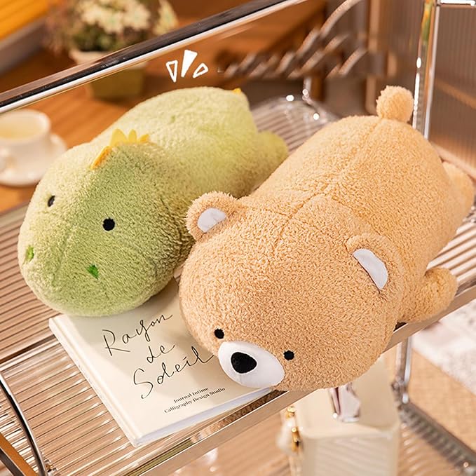 16 Inch Plush Dinosaur Stuffed Animal Hugging Pillow Cuddly Dino Huggable Anime Gifts for Kids and Lovers