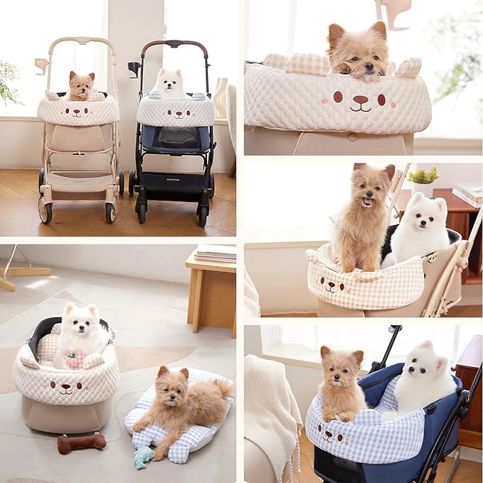 Stroller Cover for Pets, Removable & Washable Dog Stroller Cushion, Cushion & Cover for Dogs & Cats, Blue