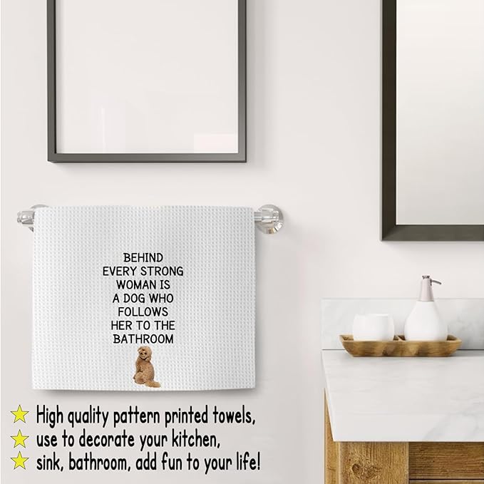 Poodle Dog Gifts Kitchen Bathroom Decor Towels 16″×24″,Dog Lovers Gifts for Girls Mom Women, Funny Poodle Bathroom Kitchen Dish Hand Towels,Poodle Gifts for The Owners
