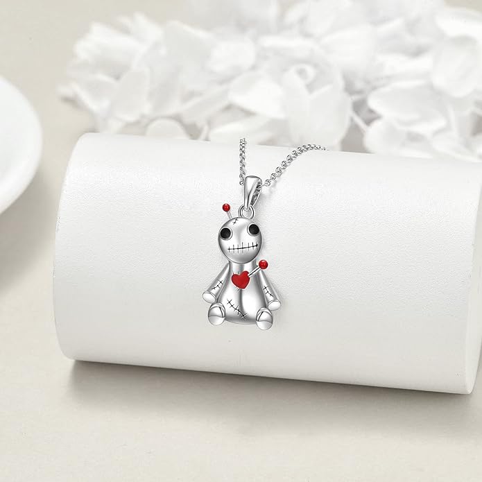 YFN Gothic Necklace Sterling Silver Wiccan Witch Pendant Goth Jewelry Witchy Gifts for Women Men