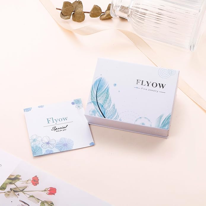 FLYOW 925 Sterling Silver Cute Paw Print Forever Love Heart Pendant Necklace/Bracelet/Stud Earrings Gift for Women, Box Chain 18"