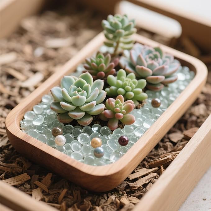 0.96LB Glass Beads Vase Filler Aquarium Gravel Decor Flat Glass Marbles Gems Pebbles Fish Tank Rocks Home Decorative Art Craft - Clear